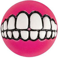 Produktbild von Rogz Grinz Ball Hundespielzeug aus Gummi Orange Größe L