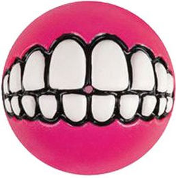 Rogz Grinz Ball Hundespielzeug aus Gummi Rot Größe L – Bild 1 von 8