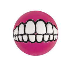 Rogz Grinz Hundespielzeug Ball Rosa Klein – Bild 1 von 2