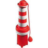 Produktbild von Rogz Lighthouse Wurfspielzeug für Hunde aus Gummi rot weiß