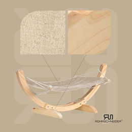 Rohrschneider Cat Relax Katzenhängematte aus Plüsch in Beige für Katzen Adult Mittel bis Groß – Bild 1 von 5