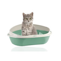 Produktbild von Rohrschneider Eckige Katzentoilette für große Katzen in Grün XL aus Kunststoff