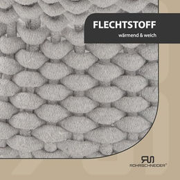 Rohrschneider Flauschiges Tierbett in Flechtoptik für Hunde und Katzen Größe L – Bild 1 von 3