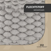 Produktbild von Rohrschneider Flauschiges Tierbett in Flechtoptik für Hunde und Katzen Größe L