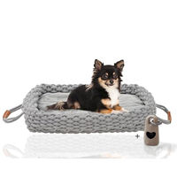 Produktbild von Rohrschneider Flauschiges Tierbett in Flechtoptik für Hunde und Katzen Größe S