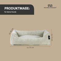 Produktbild von Rohrschneider Hundebett aus Cord für kleine Hunde mit Hundekissen und Gassibeutel waschbar Beige