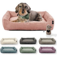 Produktbild von Rohrschneider Hundebett aus Cord für kleine und mittlere Hunde in Rosa waschbar
