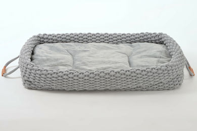 Produktbild von Rohrschneider Hundebett Holly Kuschelbett Grau Gr. 3 650x900x150mm