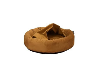 Rohrschneider Hundebett Kuschelinsel Gelb aus Polyester Größe S Ø50x15cm – Bild 1 von 7