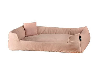 Rohrschneider Hundebett Kuschelsofa aus recyceltem Polsterstoff Rosa Größe M – Bild 1 von 5