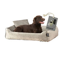 Produktbild von Rohrschneider Hundebett Kuschelsofa für Hunde Größe L in Taupe mit Hundekotbeutelset