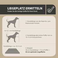 Produktbild von Rohrschneider Hundebett und Katzenmatte mit Anti-Rutsch-Boden und Futternapf, Türkis, 50 x 80 x 7 cm