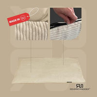 Produktbild von Rohrschneider Hundekissen aus Cord in Beige XL mit waschbarem Bezug