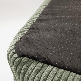 Produktbild von Rohrschneider Hundekissen aus Cord mit Wendekissen und Antirutschfunktion in Salbei Grün 66x48x4 cm