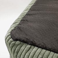 Produktbild von Rohrschneider Hundekissen aus Cord mit Wendekissen und Antirutschfunktion in Salbei Grün 66x48x4 cm