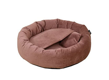 Rohrschneider Hundekissen Kuschelhöhle Denver Velours Rosa S – Bild 1 von 7