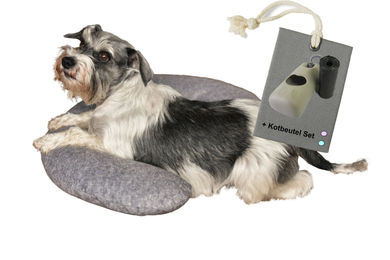 Rohrschneider Hundekissen Liegekissen Grau mit Hundekotbeutelset – Bild 1 von 11