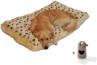 Produktbild von Rohrschneider Hundekissen Liegewiese Silvio aus Plüsch mit Kotbeutelset