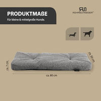 Produktbild von Rohrschneider Hundekissen mit Anti-Rutsch-Boden und Wassernapf Grau 50 x 80 x 7 cm