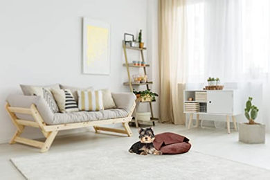 Rohrschneider Hundekissen mit Kuschelhöhle aus Samtstoff in Rosa Größe S – Bild 1 von 8