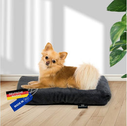 Rohrschneider Hundekissen Plüsch Grau mit Anti-Rutsch Funktion für Hunde und Katzen Grösse 1 47 x 30 x 7 cm – Bild 1 von 13