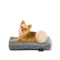 Produktbild von Rohrschneider Hundekissen und Katzenbett mit Anti-Rutsch-Boden und Napf in Türkis oder Grau Größe S