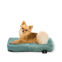 Produktbild von Rohrschneider Hundekissen und Katzenbett mit Wassernapf Türkis Polsterstoff 47 x 30 x 7 cm