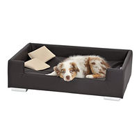 Produktbild von Rohrschneider Hundesofa Candy Hundebett aus Kunstleder Braun für kleine Hunde