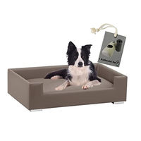 Produktbild von Rohrschneider Hundesofa Candy Hundebett aus Kunstleder für kleine Hunde in Beige