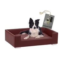 Produktbild von Rohrschneider Hundesofa Candy Hundebett aus Kunstleder für kleine Hunde in Rot