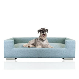 Rohrschneider Hundesofa Hundebett für mittelgroße und große Hunde Türkis mit 2 Dekokissen aus Polyester – Bild 1 von 5