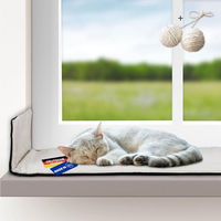 Produktbild von Rohrschneider Katzen Fensterliege selbstwärmende Katzendecke aus Cord in Beige 90 x 29 cm