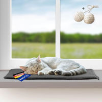 Produktbild von Rohrschneider Katzen Fensterliege selbstwärmende Katzendecke aus Cord in Grau Größe M