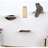 Produktbild von Rohrschneider Katzen-Kletterwand 4-teilig grau mit Sisal Kratzbrett