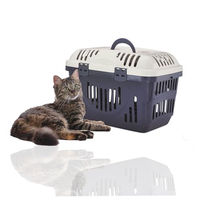 Produktbild von Rohrschneider Katzen Transportbox aus Kunststoff in Blau mit Griff