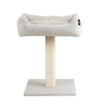 Produktbild von Rohrschneider Katzenbaum mit Kuschelsofa aus Vollholz und Cordstoff in Beige 45x58x68 cm