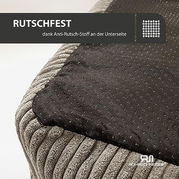 Rohrschneider Katzenbett aus Cordstoff mit Spielkugelset in Taupe Größe M – Bild 1 von 6
