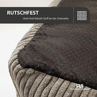 Produktbild von Rohrschneider Katzenbett aus Cordstoff mit Spielkugelset in Taupe Größe M