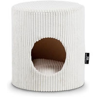 Produktbild von Rohrschneider Katzenhöhle Rund aus Cord in Beige ohne Hocker mit herausnehmbarem Kissen