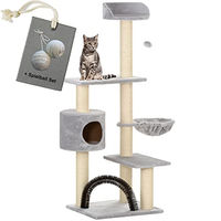 Produktbild von Rohrschneider Katzenkratzbaum Utah Grau mit Plüsch und Spielkugeln