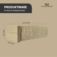 Produktbild von Rohrschneider Katzentreppe aus Holz mit Sisalseil als Wandelement für Katzen 2er Set Natur Beige