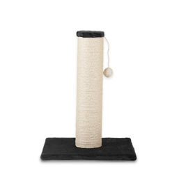 Rohrschneider Kratzbaum XL für Katzen mit Sisalstämmen und Spielkugel in Schwarz Beige Grau aus Plüsch und Sisal 40x40x54 cm – Bild 1 von 1