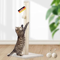 Produktbild von Rohrschneider Kratzsäule L für Katzen mit Spielzeug und Cordbezug in Beige