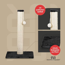 Rohrschneider Kratzsäule S für Katzen mit Sisal in Grau oder Beige – Bild 1 von 9