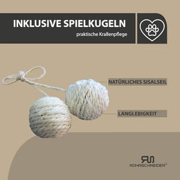 Rohrschneider Kratztonne aus Weide mit Höhle und Liegedach für Katzen in Braun – Bild 1 von 4