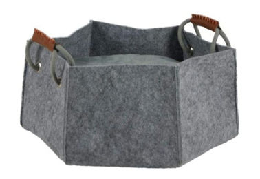 Rohrschneider Kuschelbett Issy Tierbett aus Filz grau 380x380x200mm 6-eckig – Bild 1 von 1