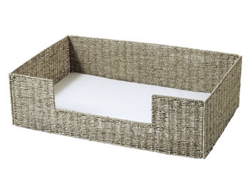 Rohrschneider Micado Katzenbett aus Seegras in Beige Gr. 2 B88xT57xH25 cm – Bild 1 von 2