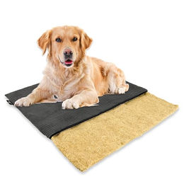 Rohrschneider mümmi Hundematte aus Hanf mit abnehmbarem Cordbezug in Grau Größe L für große Hunde – Bild 1 von 8