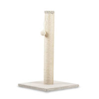 Produktbild von Rohrschneider RS 22384 Kratzbaum für Katzen mit Sisalstamm, Spielkugel und Cordbezug in Beige, 36x36x64 cm