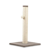 Produktbild von Rohrschneider RS 22384 Kratzbaum für Katzen mit Sisalstamm, Spielkugel und Cordbezug in Taupe, 36x36x64 cm